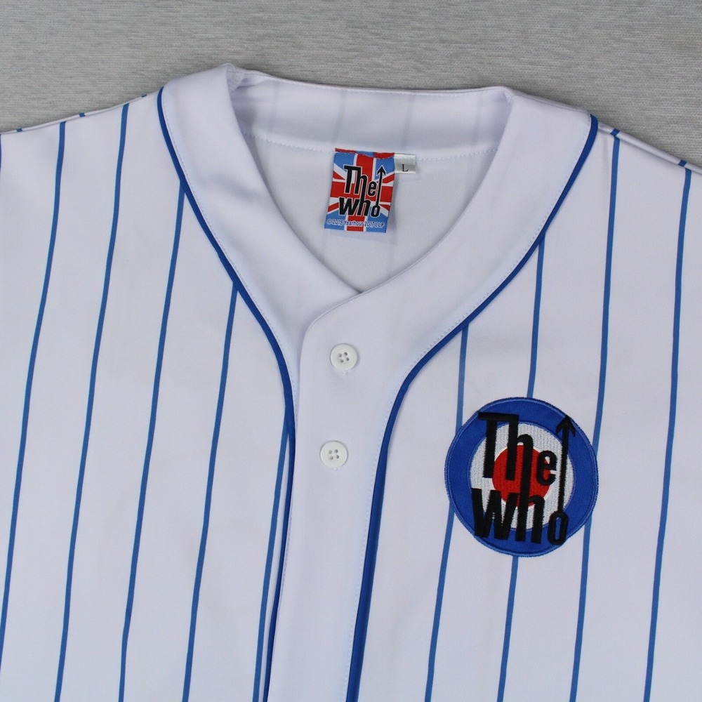 The Who Moving On 19 Baseball Jersey Shirt Mens Size L Polyester Short Sleeve - Picture 2 of 10